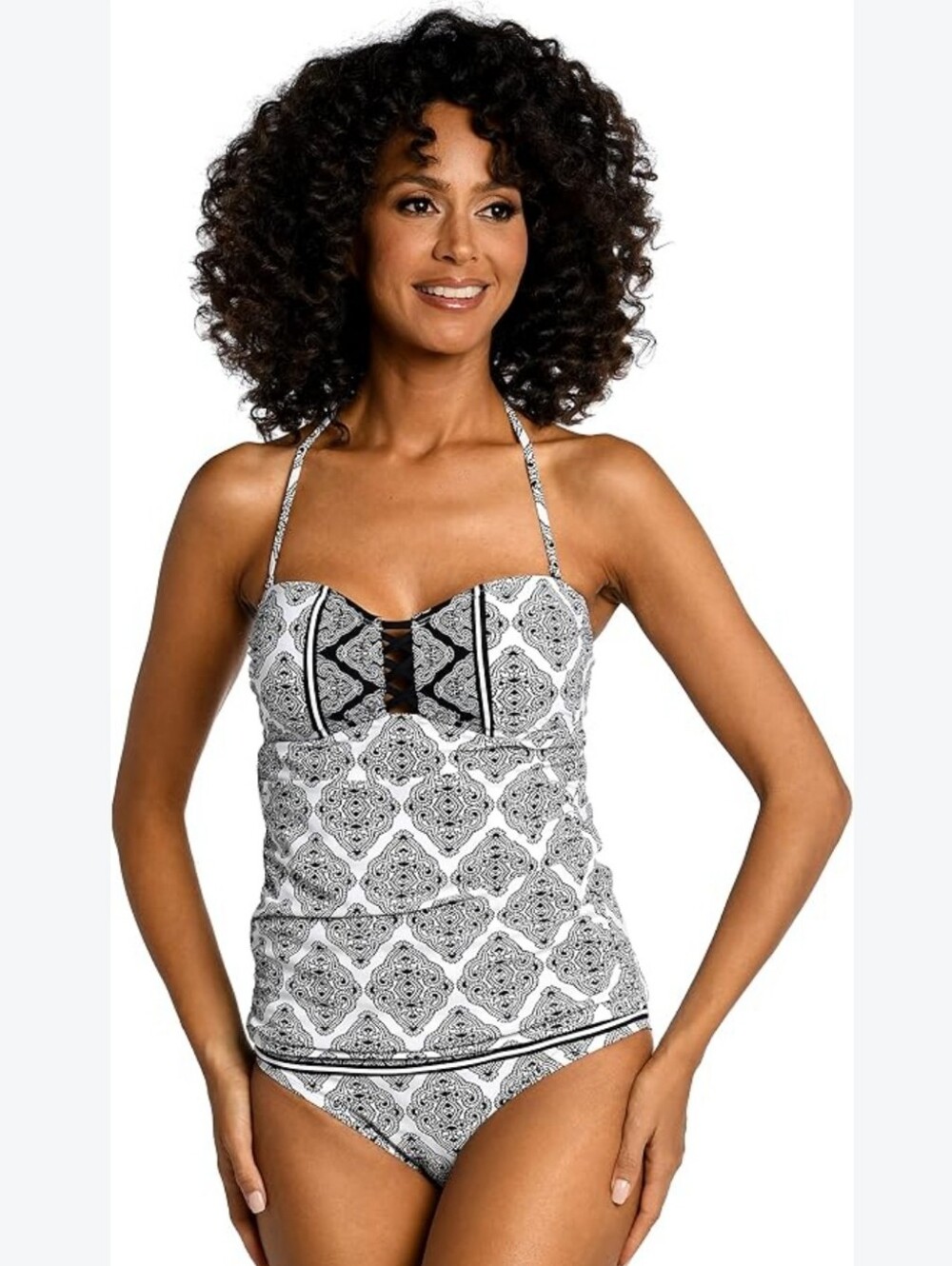 La Blanca Island Goddess Tankini Top NWT 16W
